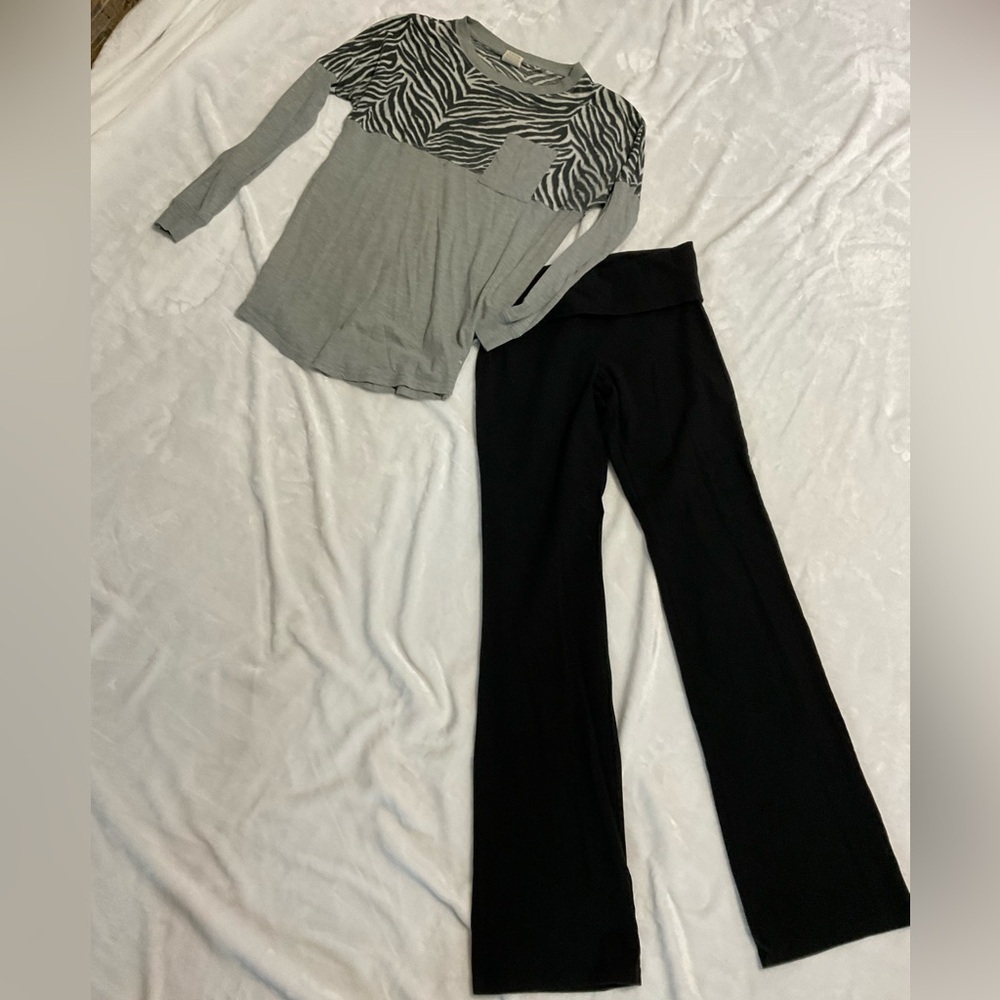 PINK Victoria's Secret Black Wide Leg Pants & Jumpsuits